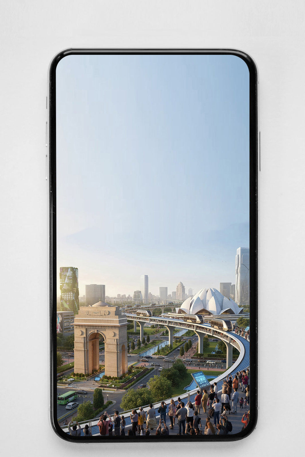 RAILBUS – New Delhi – Iconic Daylight Phone Wallpaper