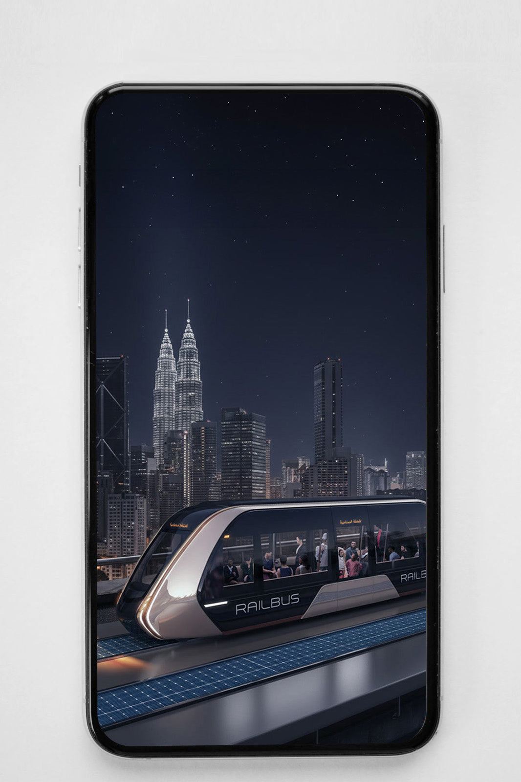 RAILBUS – Kuala Lumpur – Night City Phone Wallpaper