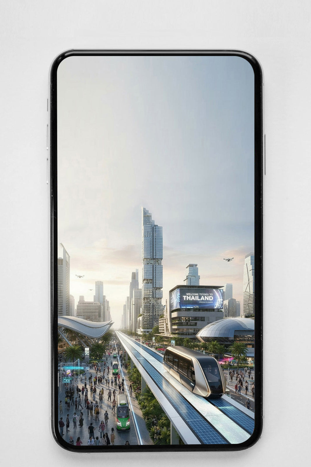 RAILBUS – Thailand – Future City Phone Wallpaper