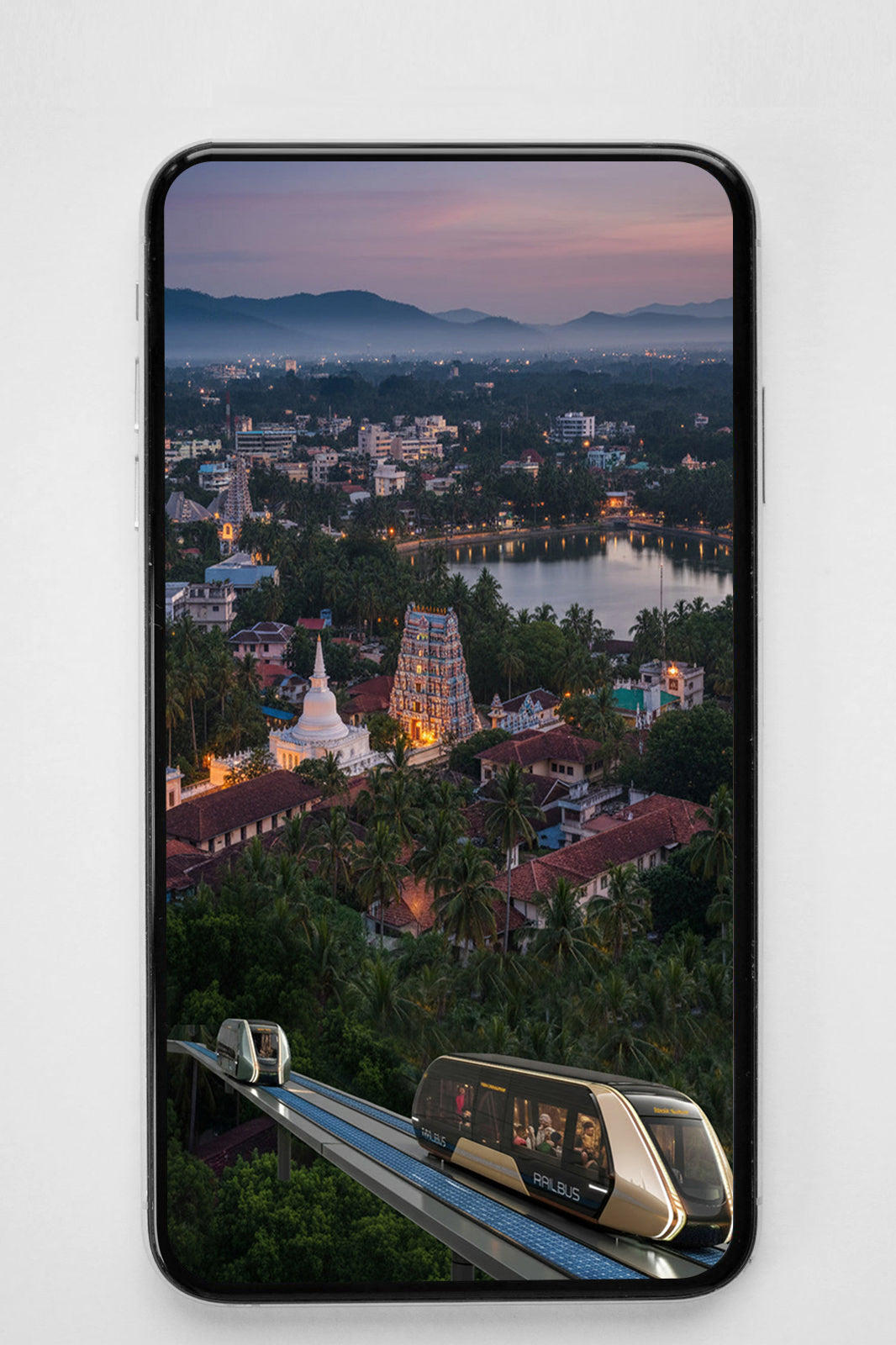 RAILBUS – Temple City – Phone Wallpaper
