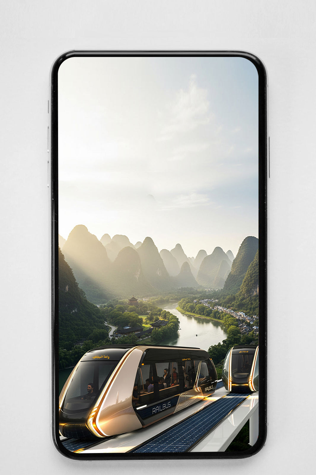 RAILBUS – Mountain Sunrise – Phone Wallpaper