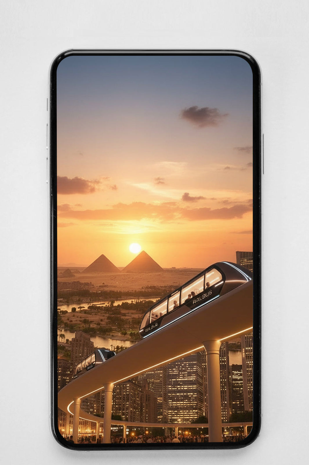 RAILBUS – Cairo – Sunset City Phone Wallpaper