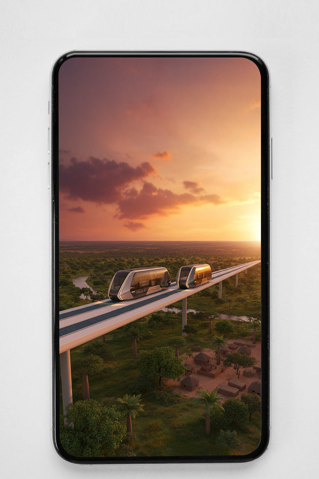 RAILBUS – Sunset Journey – Phone Wallpaper
