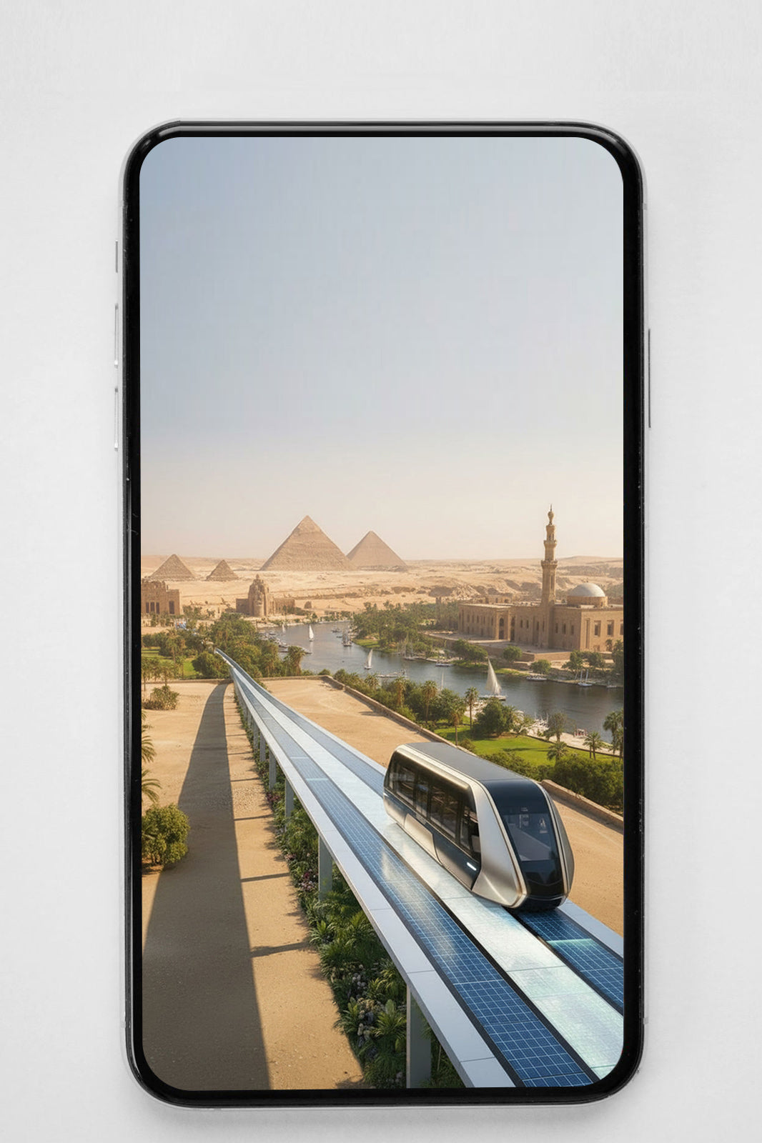 RAILBUS – Cairo – Desert Vista Phone Wallpaper