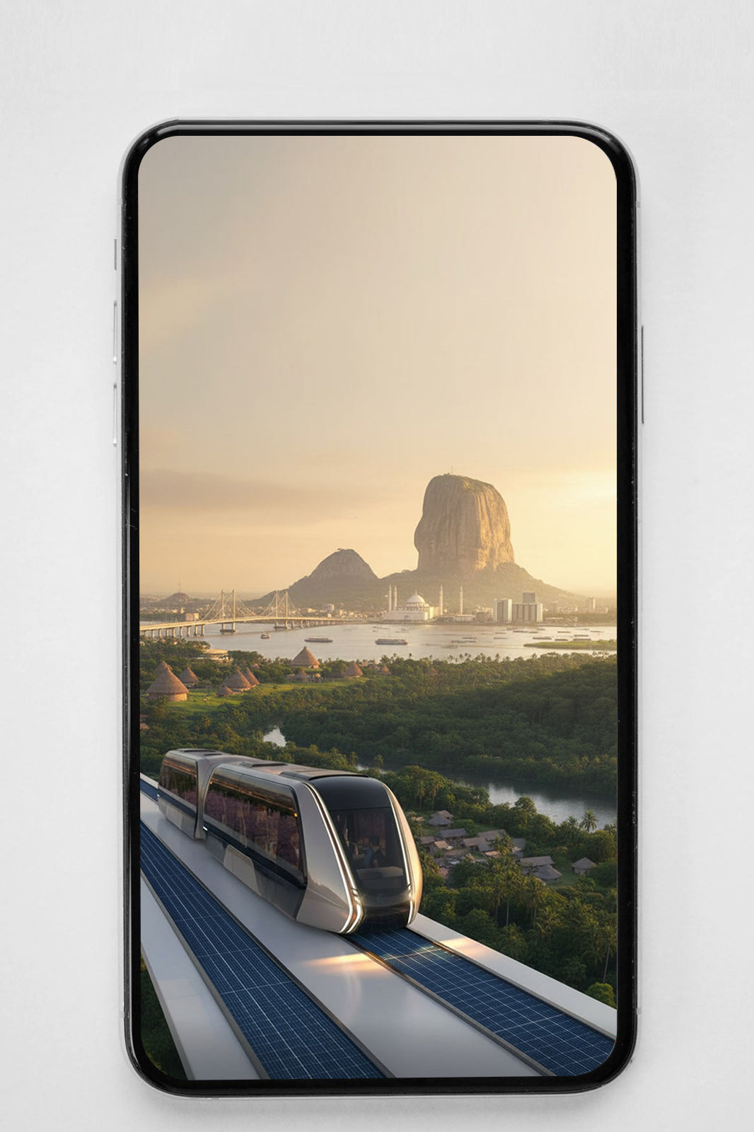 RAILBUS – Golden River – Phone Wallpaper