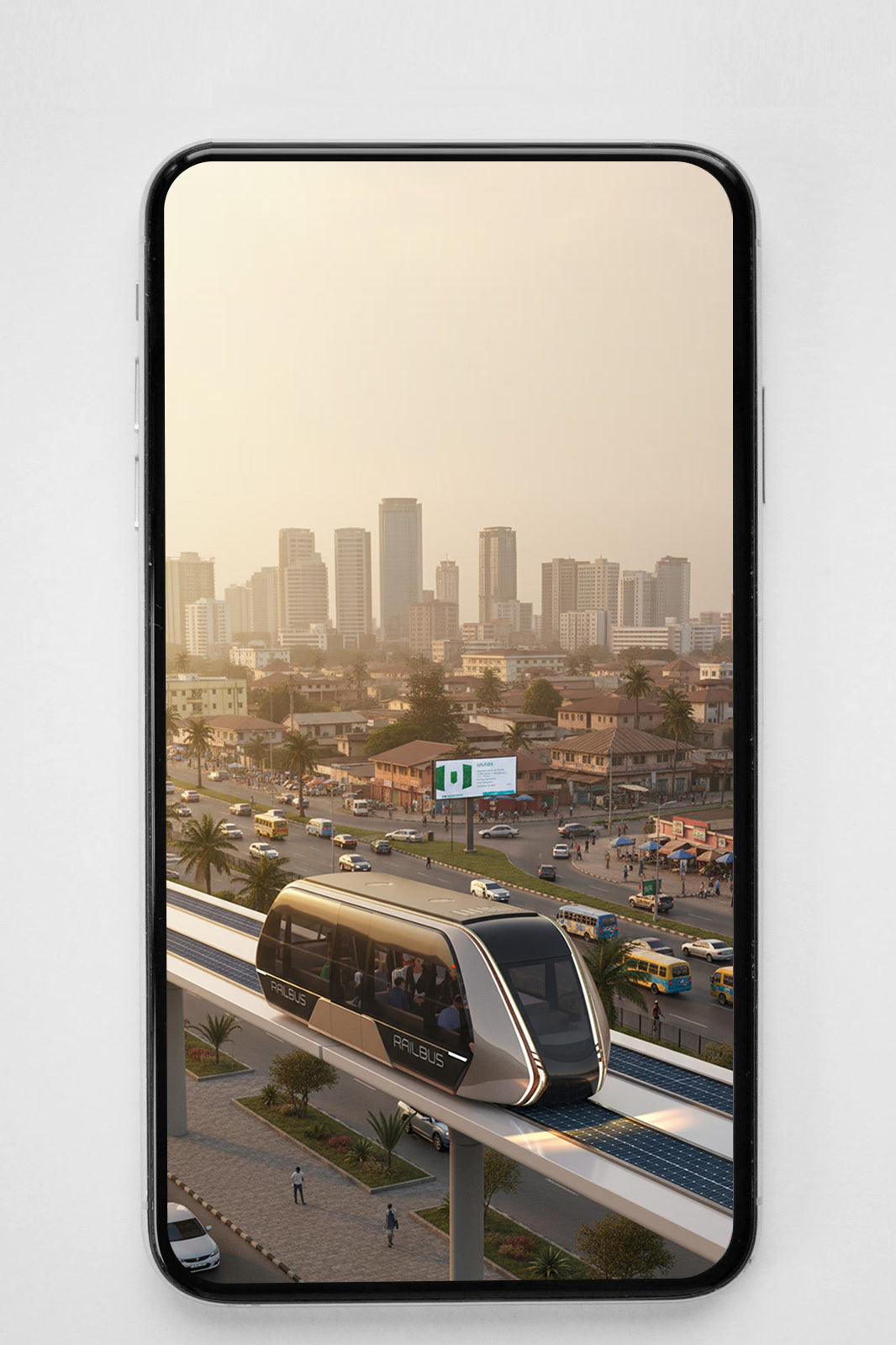 RAILBUS – Golden Hour – Phone Wallpaper