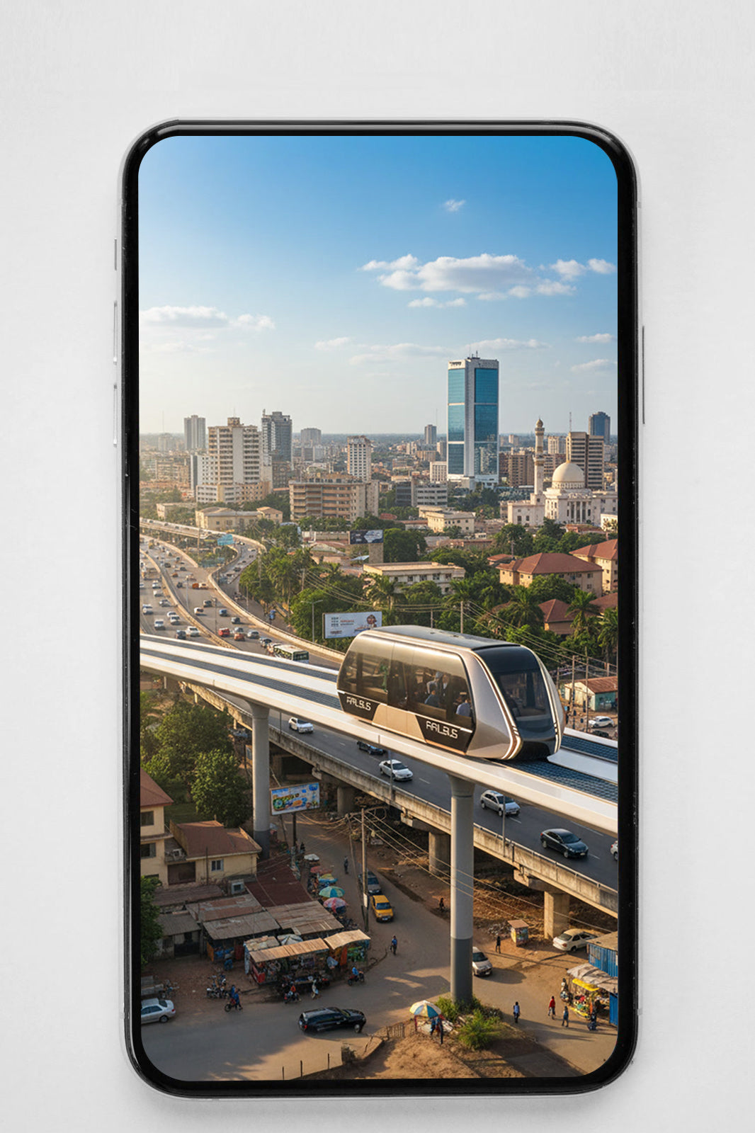RAILBUS – Urban Flow – Phone Wallpaper